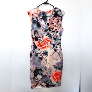 Calvin Klein Flower scuba dress